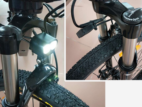 双业新型电动自行车前灯提供USB接口
