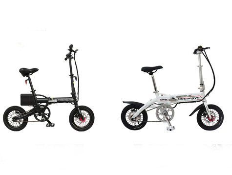 两辆14英寸紧凑的折叠电动自行车必威体育官方网站