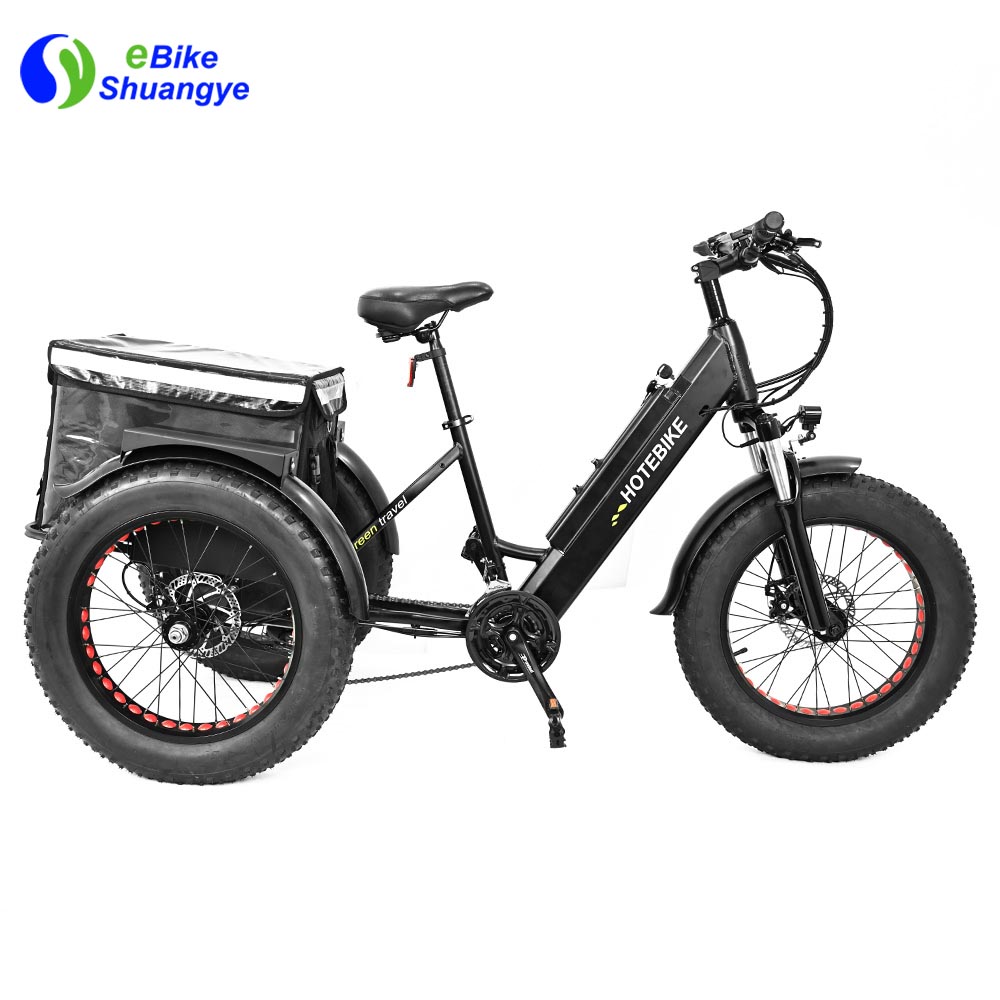 双业3轮电动自行车肥胎20*4.0必威体育官方网站英寸36V 250W/350W电机电动三轮车
