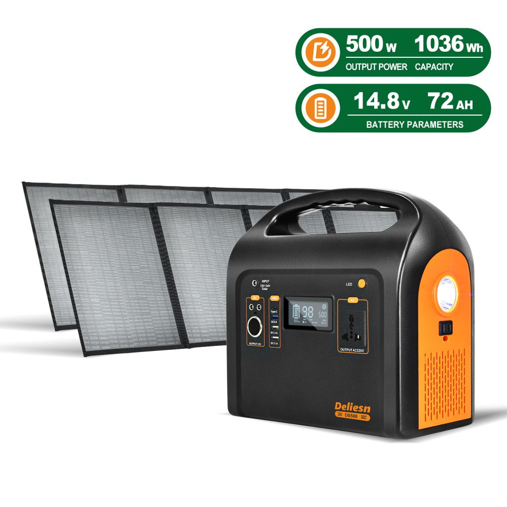 太阳能便携式逆变器220V 1036WH便携式电源包