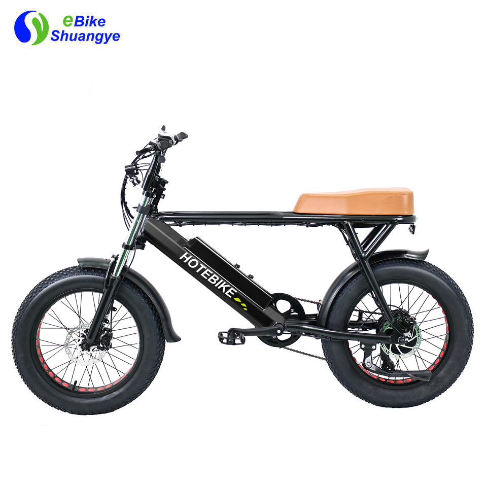 750W 500W电机胖轮胎电动自行车20英寸铝合金框架